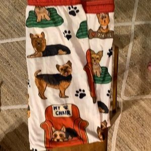 Yorkie print sleeping pants. Size XL